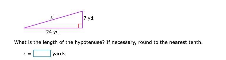 What is the length of the hypotenuse? If necessary, round to the nearest tenth.-example-1