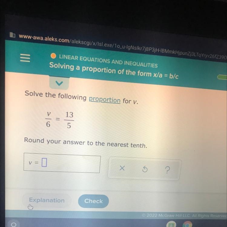 Solve the following proportion for v. y-example-1