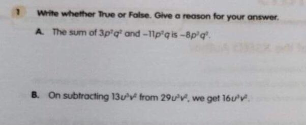 Please help with this math questions !! (true or false, please give reason!!)-example-1