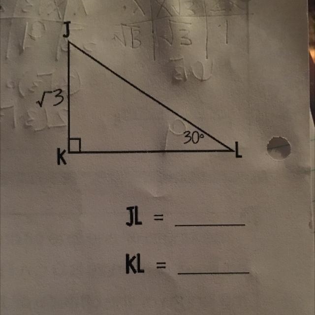 It’s the Special right triangle theorem 30-60-90. I need help solving this problem-example-1