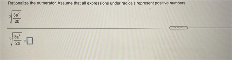 Rationalize the numerator. Assume that all expressions under radicals represent positive-example-1