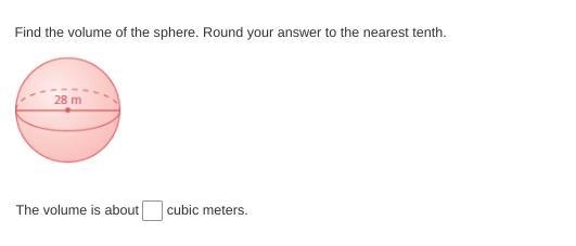 Find the volume of the sphere. Round your answer to the nearest tenth.-example-1