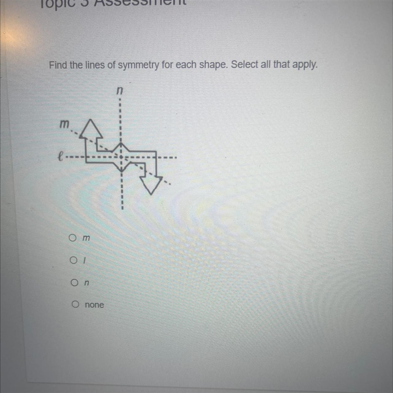 Find the lines of symmetry for each shape. Select all that apply-example-1