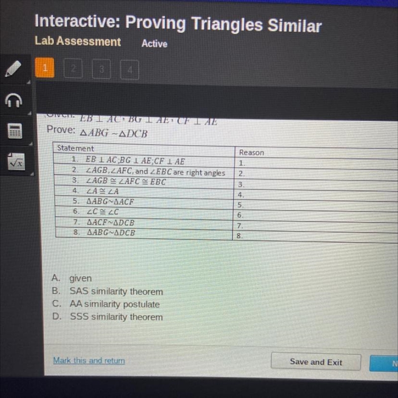 I need to know what is the missing reason for line 7 in this proof-example-1