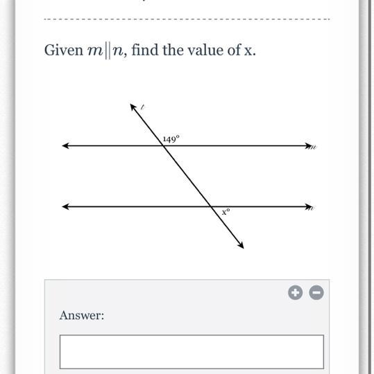 Given mn, find the value of x. 149⁰-example-1