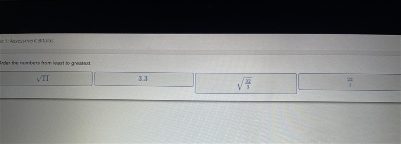 Order the numbers from least to greatest. PLEASE HELP-example-1