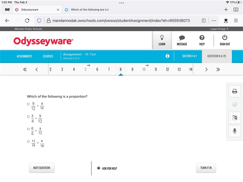 Which of the following is a proportion? (Image)-example-1