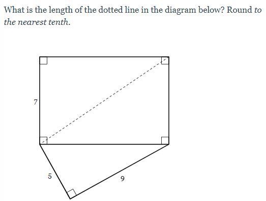 Pythagorean theorem. How do I solve this?-example-1