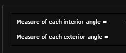 find the measure of each interior angle and each exterior angle of a regular 12 -gon-example-1