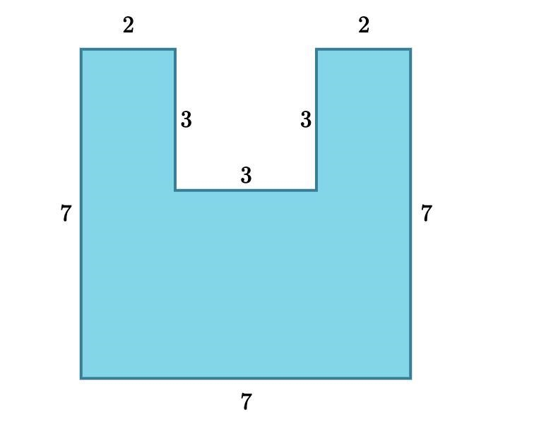 The figure below shows a large rectangle with a small rectangle cut out of it. What-example-1