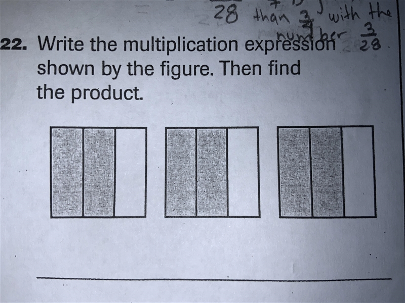 Write the multiplication expression shown by the figure. Than find the product-example-1