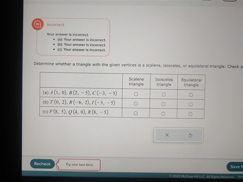 determine whether a triangle with the given vertices is a scalene, isosceles, or equilateral-example-1