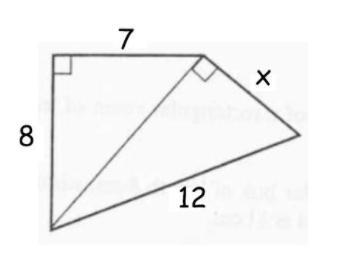 What is the length of x if all measurements are in cm? *-example-1