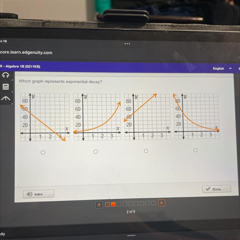 Which graph represents exponential decay?-example-1