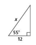 There s 2 different pictures that need two different answers Find the value of x for-example-1