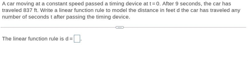 A car moving at a constant speed passed a timing device at t=0. After 9 ​seconds, the-example-1