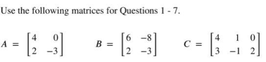 What are the dimensions for matrix c-example-1