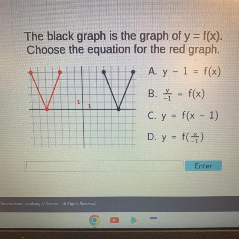 The black graph is the graph of y=f(x)-example-1