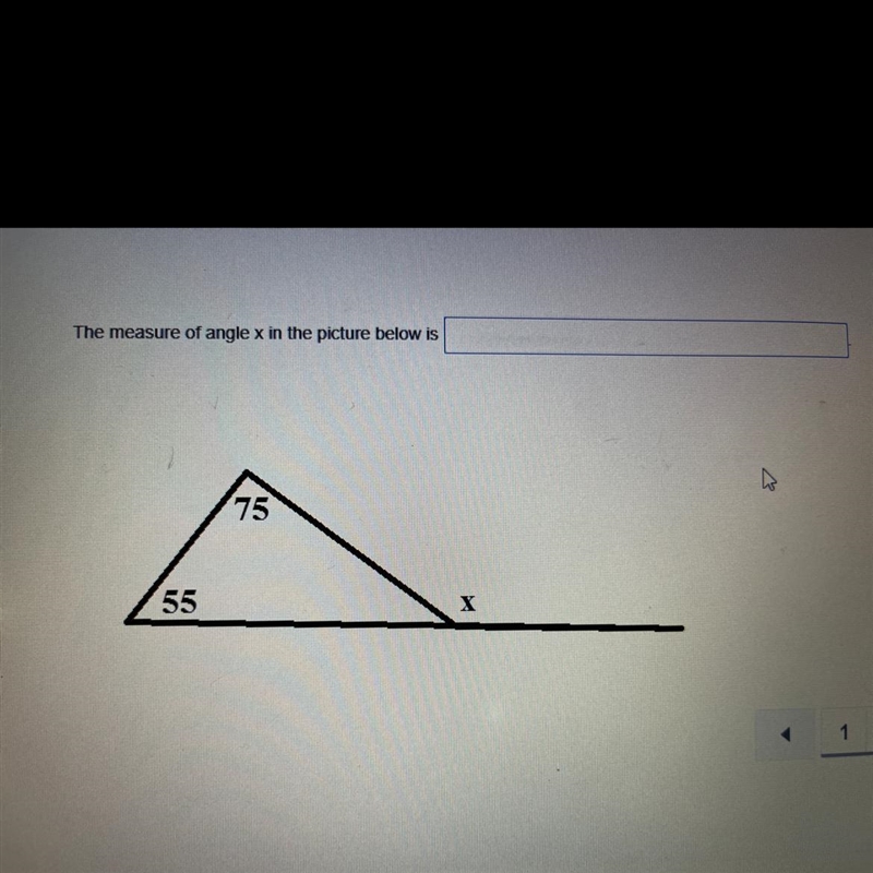 The measure of angle x in the picture.-example-1