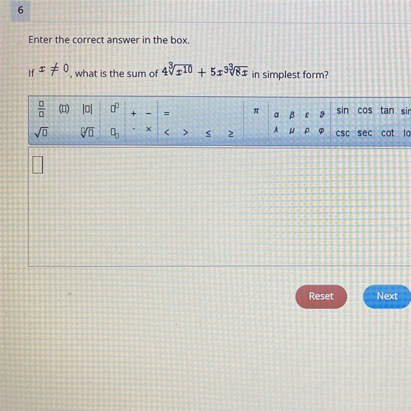 If x = 0, what is the sum of 4^3/x10 + 5x3^3/8x in simplest form?-example-1