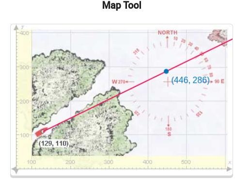 What is the slope of the compass needle (the bottom red line)?-example-1