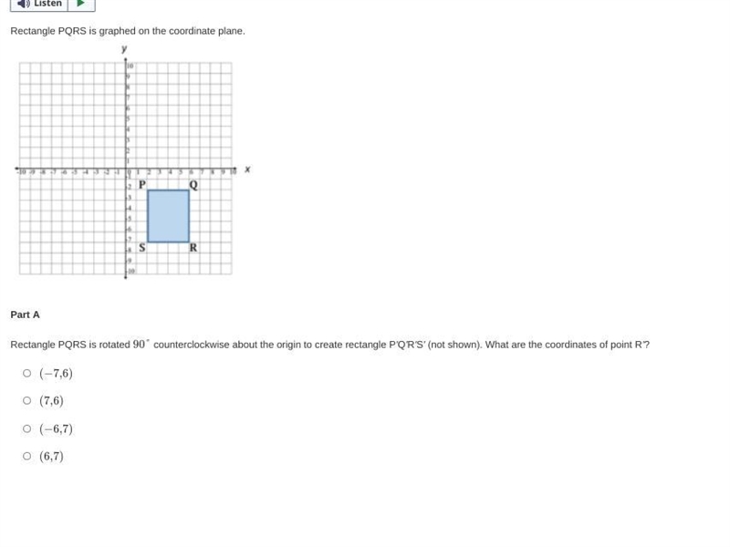 17 of 3017 of 30 Questions Question 1 Rectangle PQRS is graphed on the coordinate-example-1