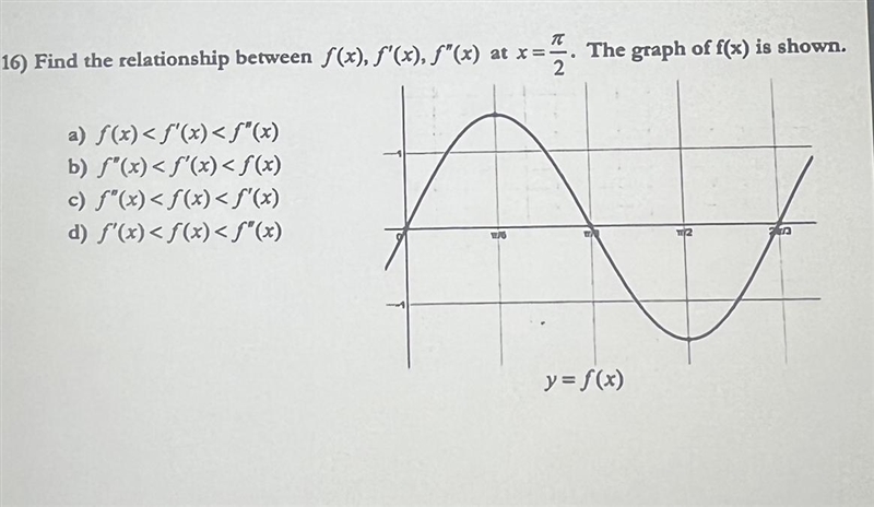 Relationship between f(x) , f’(x) , f’’(x) at x-example-1