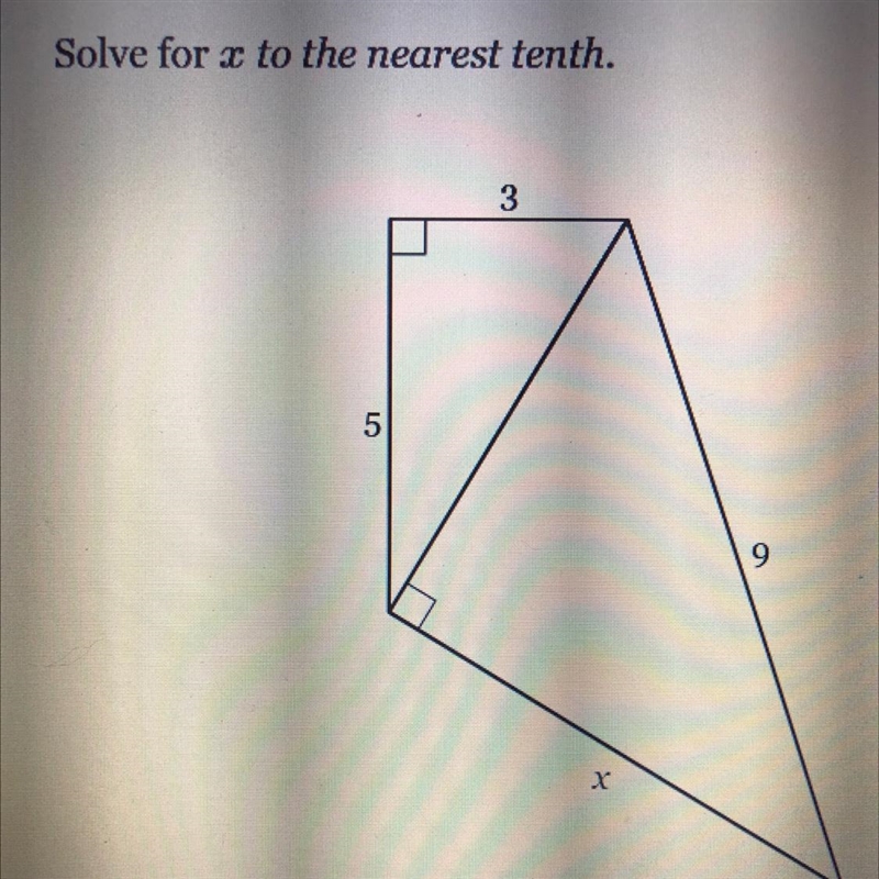 Solve for x to the nearest tenth.-example-1