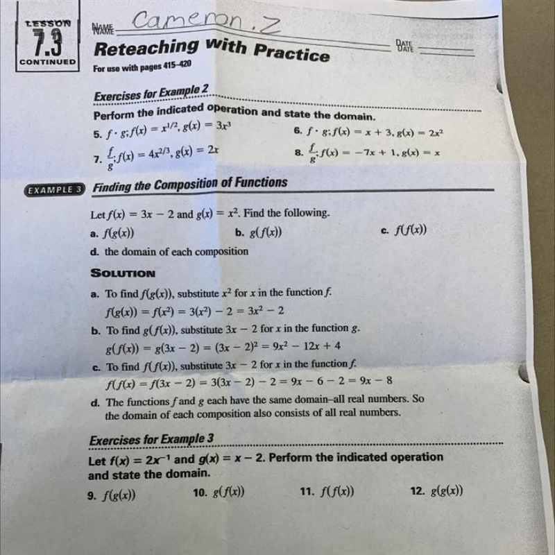 7.3 reteaching with practice 415-420-example-1