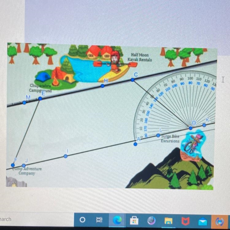 Please list the measurements of the8 interior angles on the map usingwhat you know-example-1