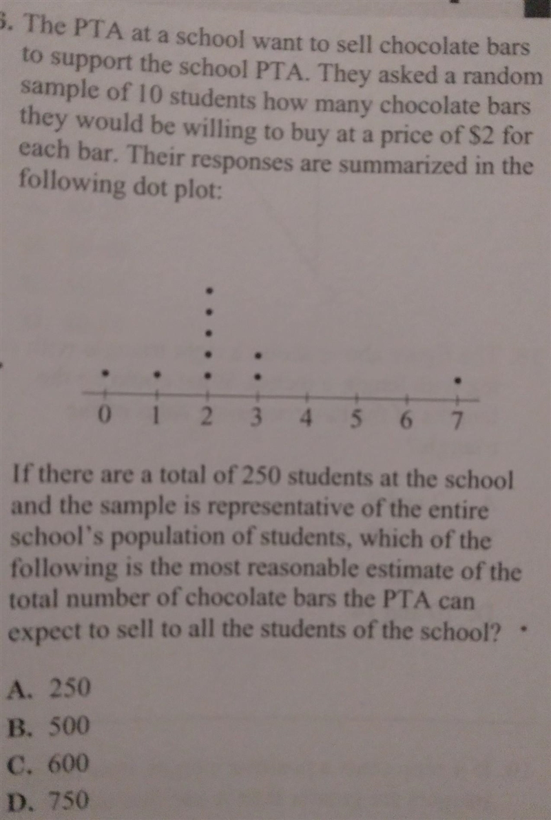 The PTA at a school want to sell chocolate bars to support the school PTA. They asked-example-1