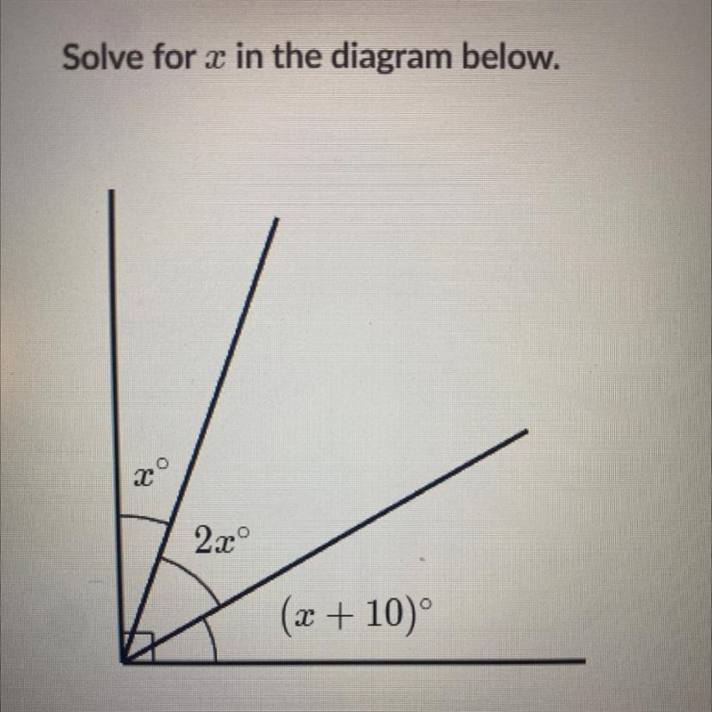 Solve for x in the diagram below-example-1