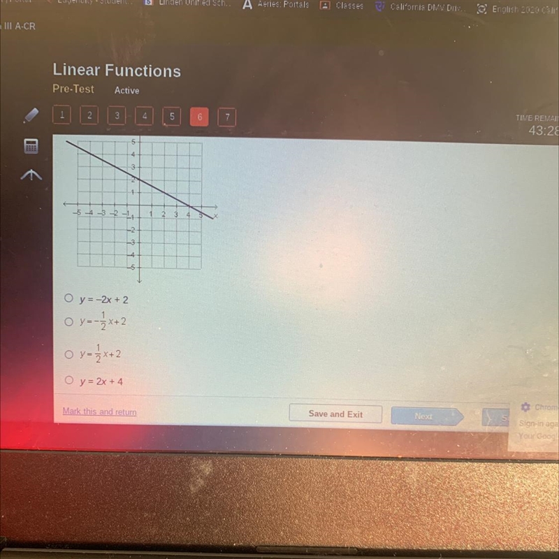 Which equation is represented by the graph below?-example-1