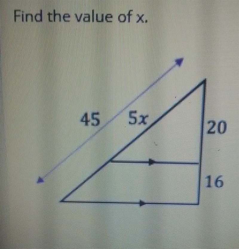 Can someone please help me find the valu of X?-example-1