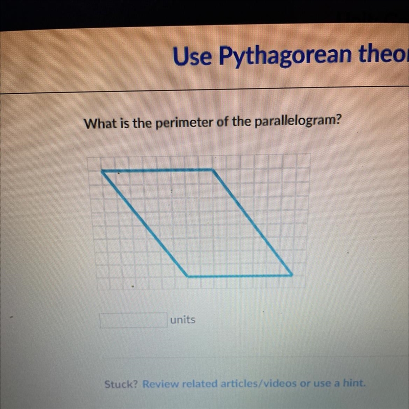 What is the perimeter of the parallelogram?-example-1