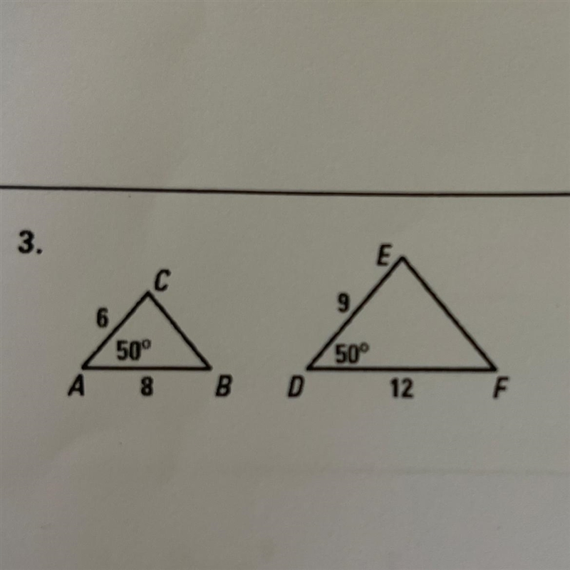 Name a postulate or theorem that can be used to prove that the two triangles are similar-example-1