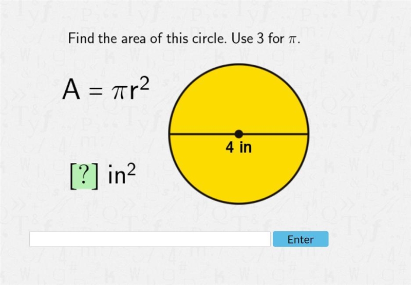 Find the area of the circle-example-1