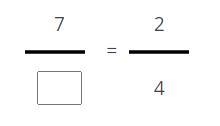 Find the missing number in this proportion. 7 2 = 4-example-1