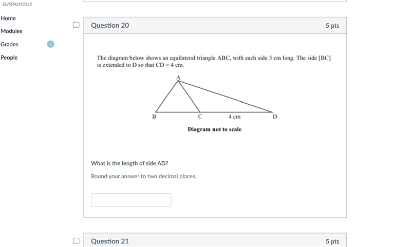 The diagram below shows an equilateral triangle ABC, with each side 3 cm long. The-example-1