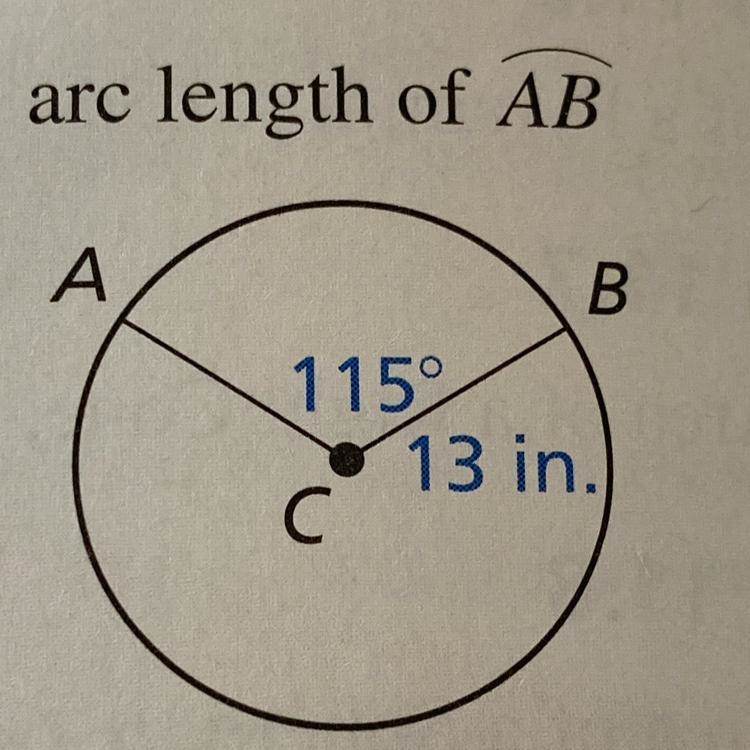 What is the arc length of ab?-example-1