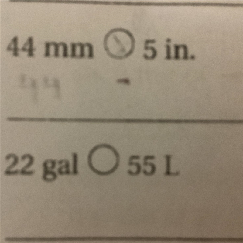 44 mm compared to 5 inches-example-1