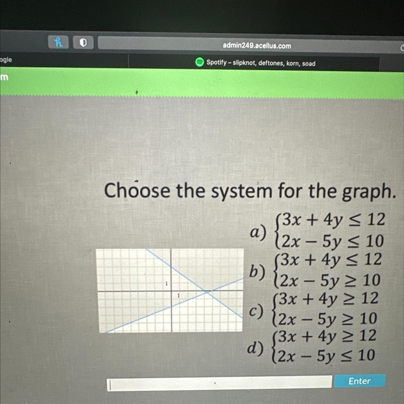 Choose the system for the graph.-example-1