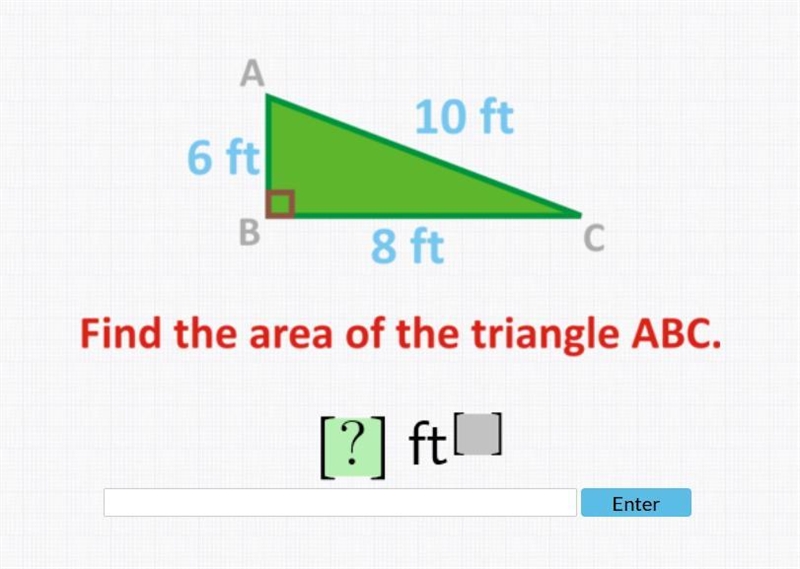 Find the area of the triangle ABC.-example-1