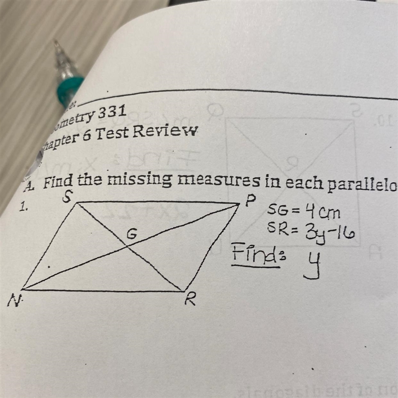 Find the missing measures in each parallelogram help!!-example-1