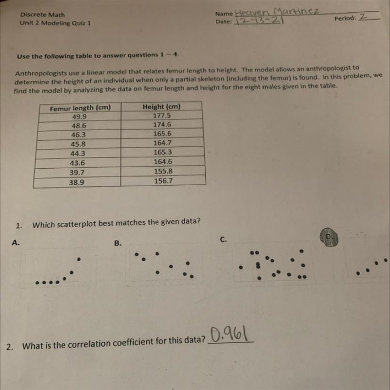 3.Write an equation of best fit for the given data.-example-1