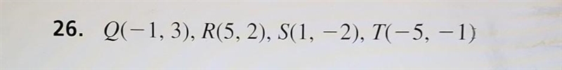 In Exercises 25 and 26, find the coordinates of the intersection of the diagonals-example-1