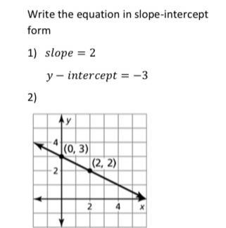 Write the equation in slope intercept form .-example-1