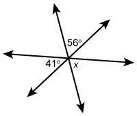 What is the measure of angle x? Enter your answer in the box-example-1