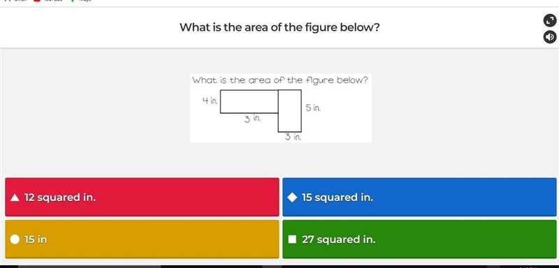 What is the area of the figure below?-example-1