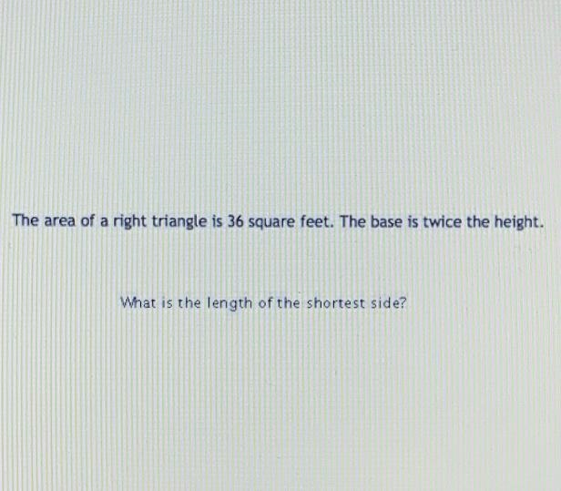 What is the length of the shortest side?-example-1